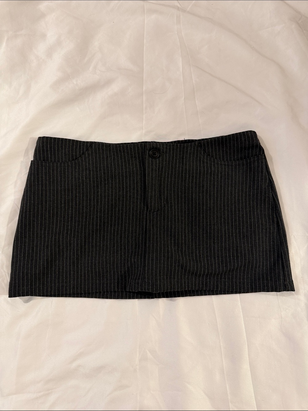 Brandy Melville Black Pinstripe Mini Skirt